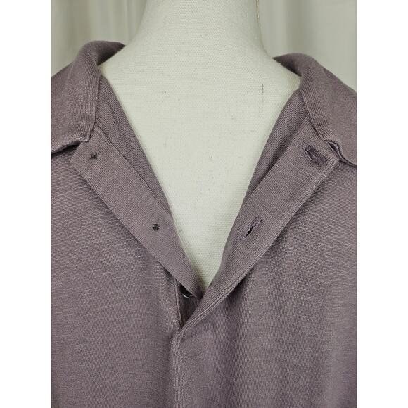 THEORY MEN’S PURPLE POLO SHIRT – SIZE XL – SHORT SLEEVE – MODAL BLEND - Picture 5 of 8
